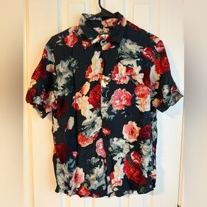 Denim & Flower Black and Red Floral Shirt